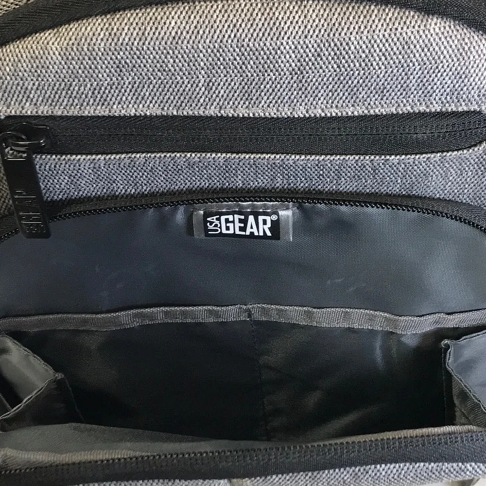 USA Gear Gray and Black Camera Backpack Bag